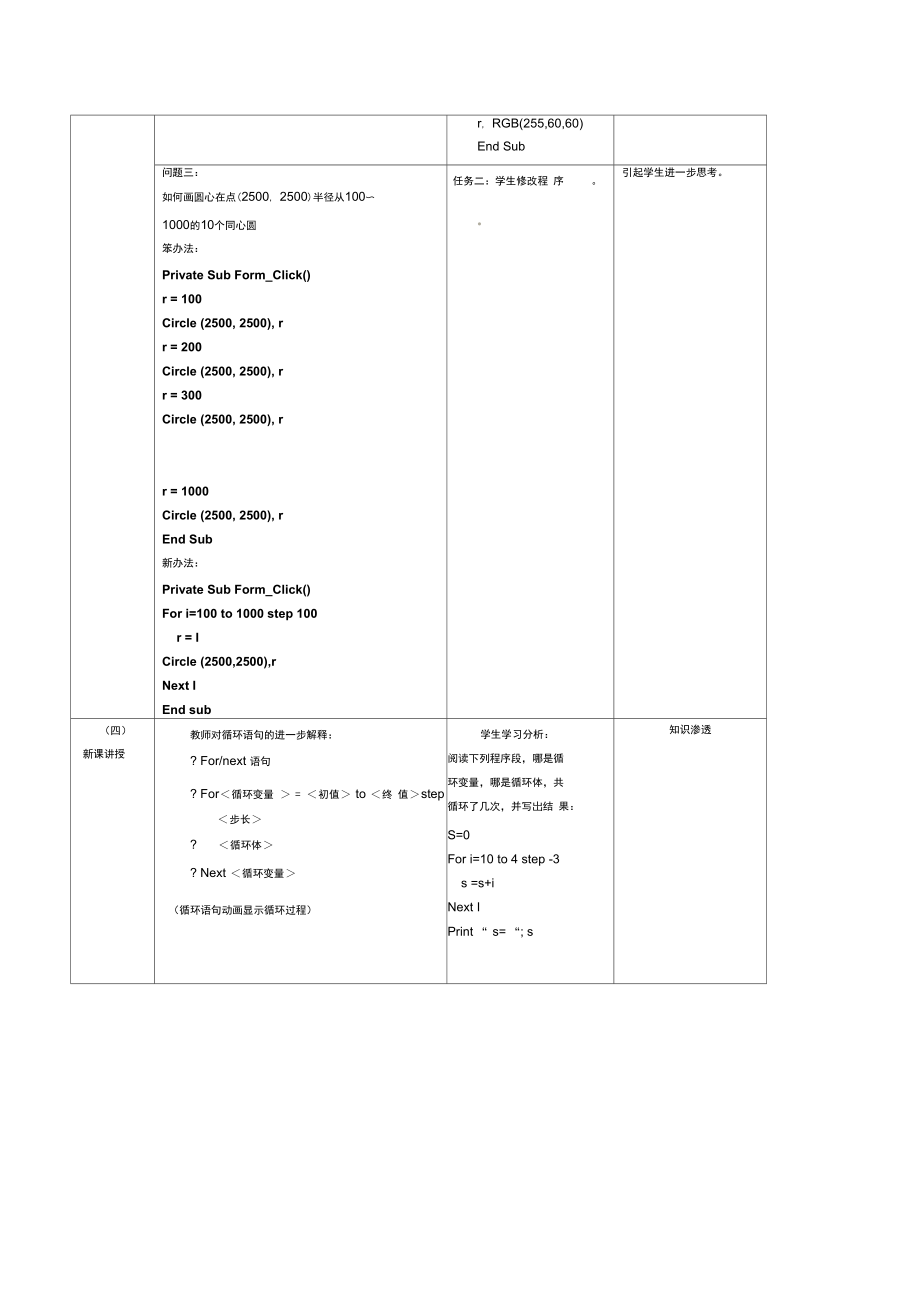 广东版初中信息技术八年级《循环结构》表格式教学设计.docx_第3页