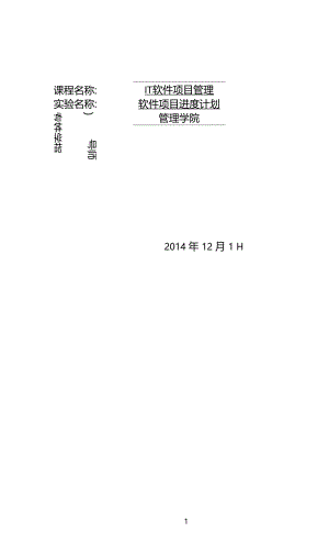 IT项目管理软件项目进度计划.doc