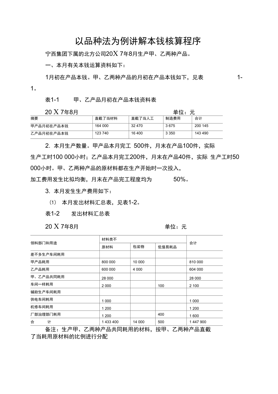 以品种法为例讲解成本核算程序.docx_第1页