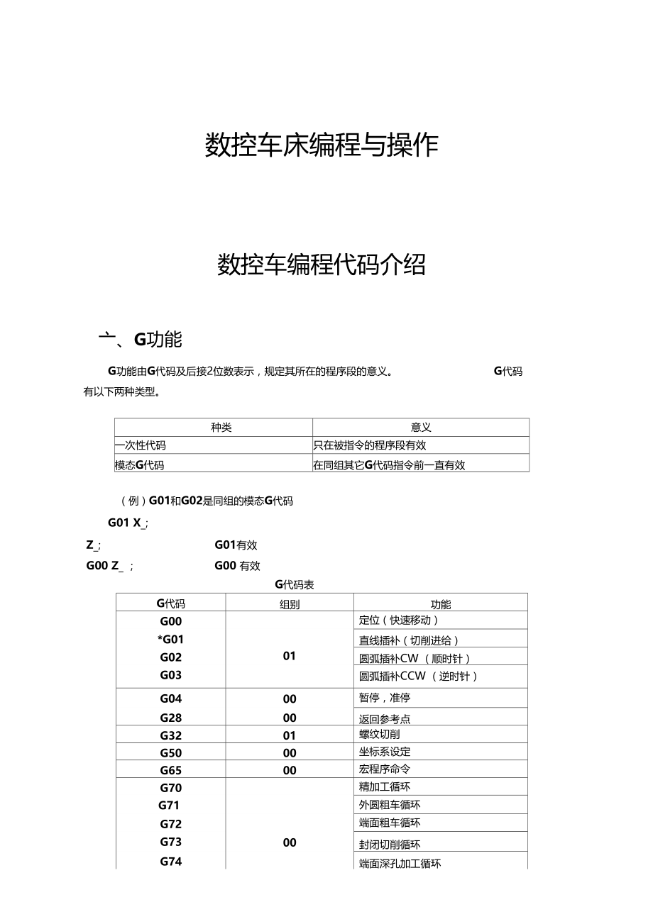 GSK980TA数控车编程及操作实习指导书1.doc_第1页