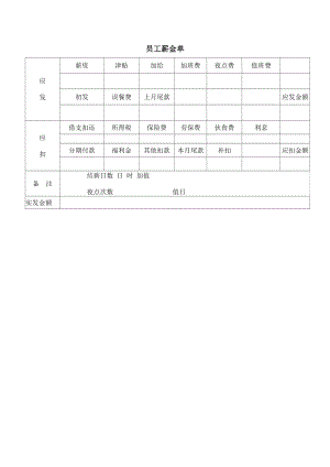 员工薪金单.DOC