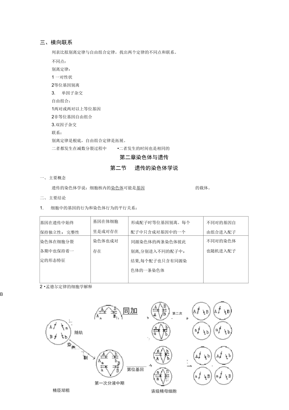 生物必修二第一章孟德尔定律等概念总结.docx_第3页