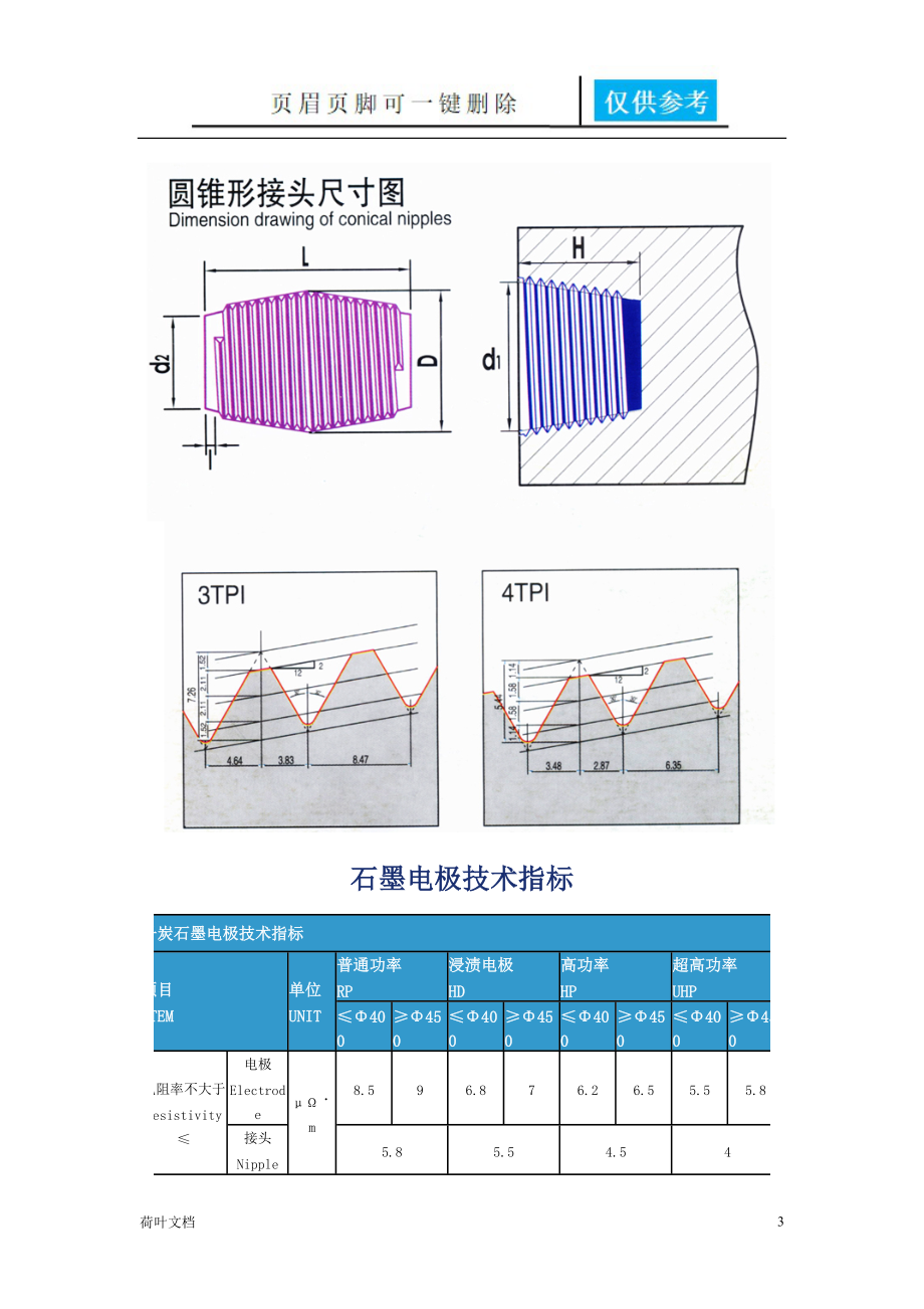 石墨电极规格及允许偏差[业界经验].doc_第3页