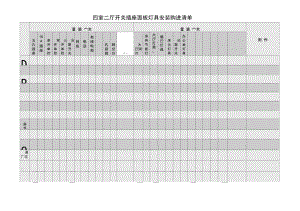 家庭装修开关插座面板清单(1).doc