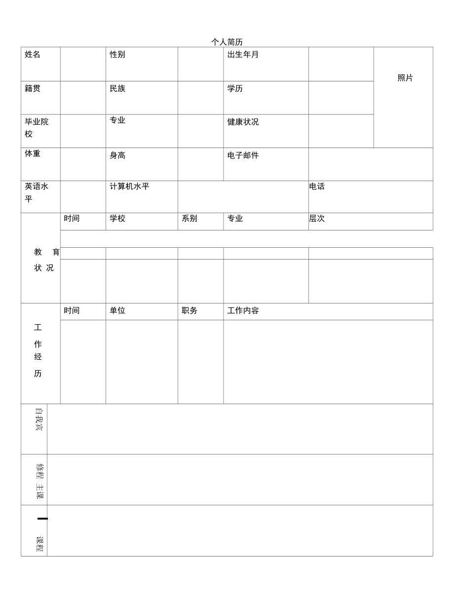 个人简历模板51job.docx_第3页