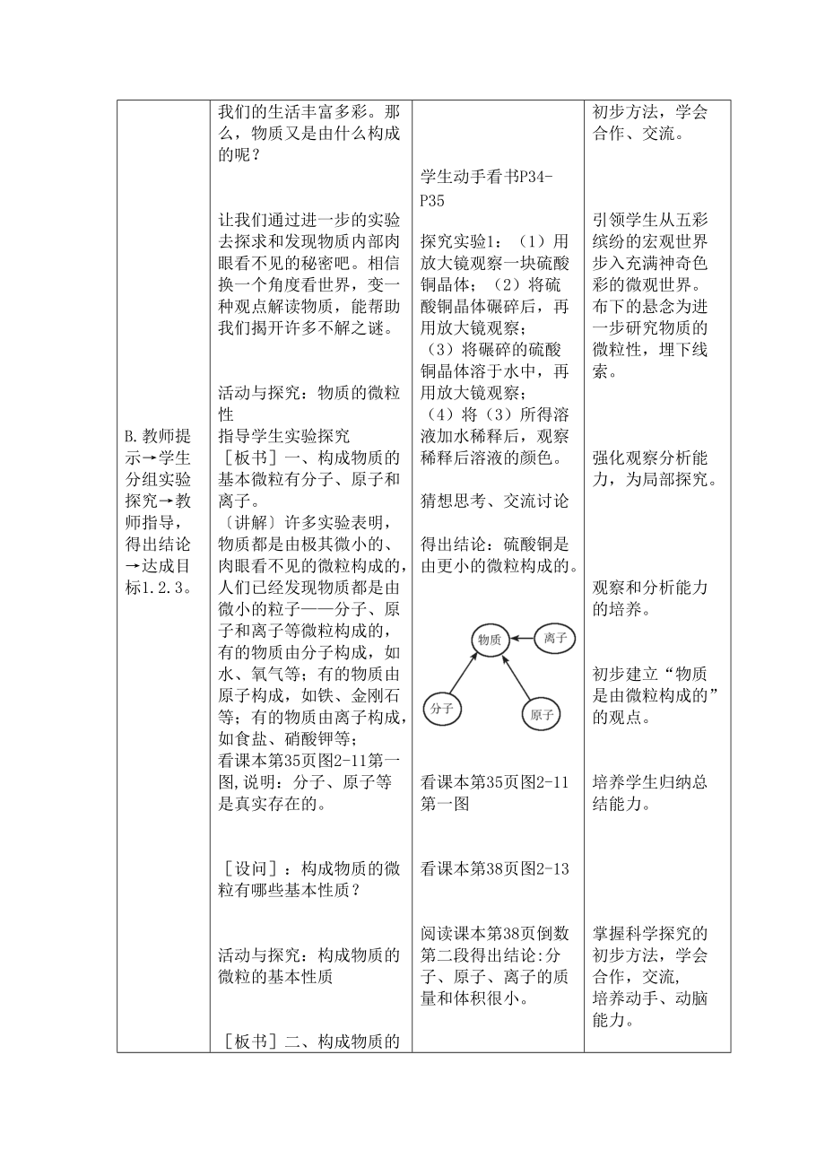 九年级化学上册《专题2单元3 构成物质的微粒》教案1湘教版.doc_第2页