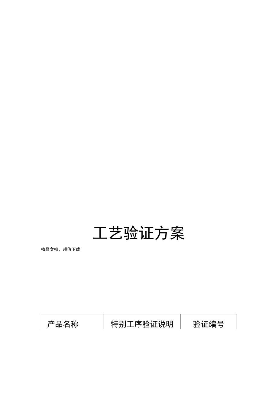 工艺验证方案.docx_第1页