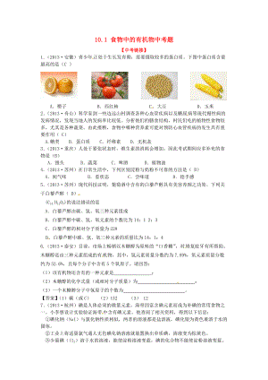 九年级化学下册 10.1 食物中的有机物中考题 （新版）鲁教版.doc