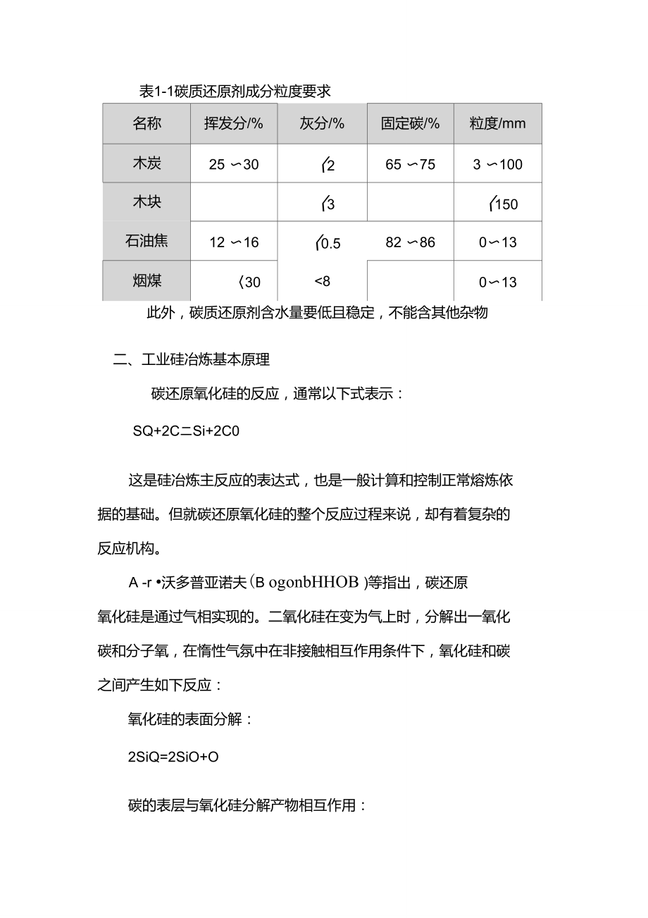 工业硅的冶炼工艺.doc_第2页