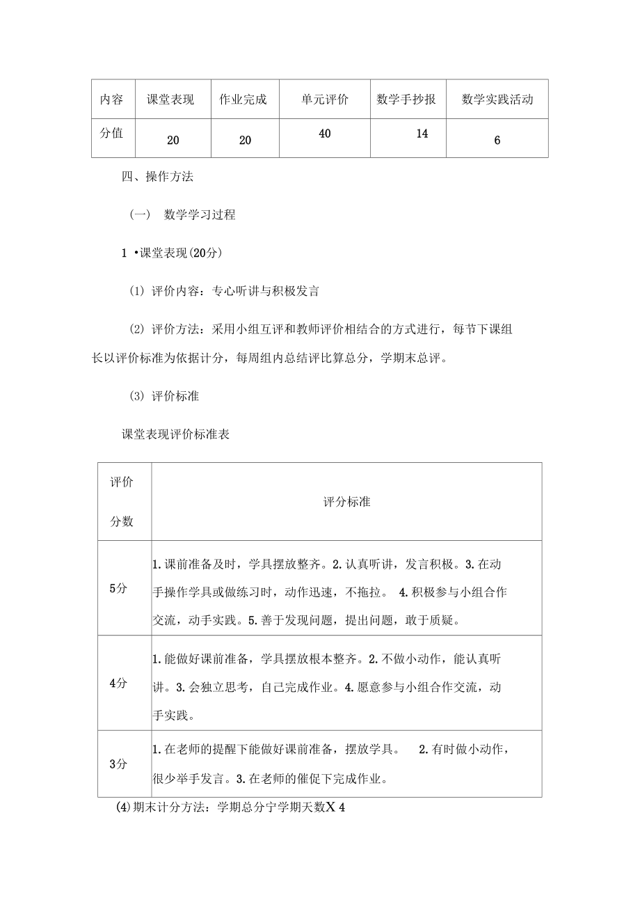 六年级数学学科下册学业质量评价方案.docx_第2页