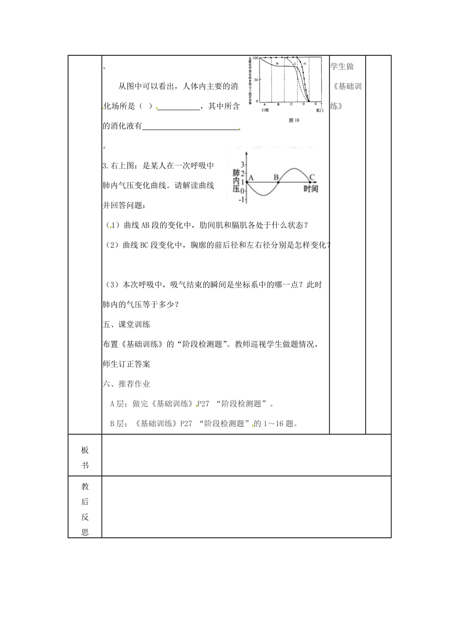 七年级生物下册 第1-2章复习课教案 （新版）济南版-（新版）济南版初中七年级下册生物教案.doc_第3页