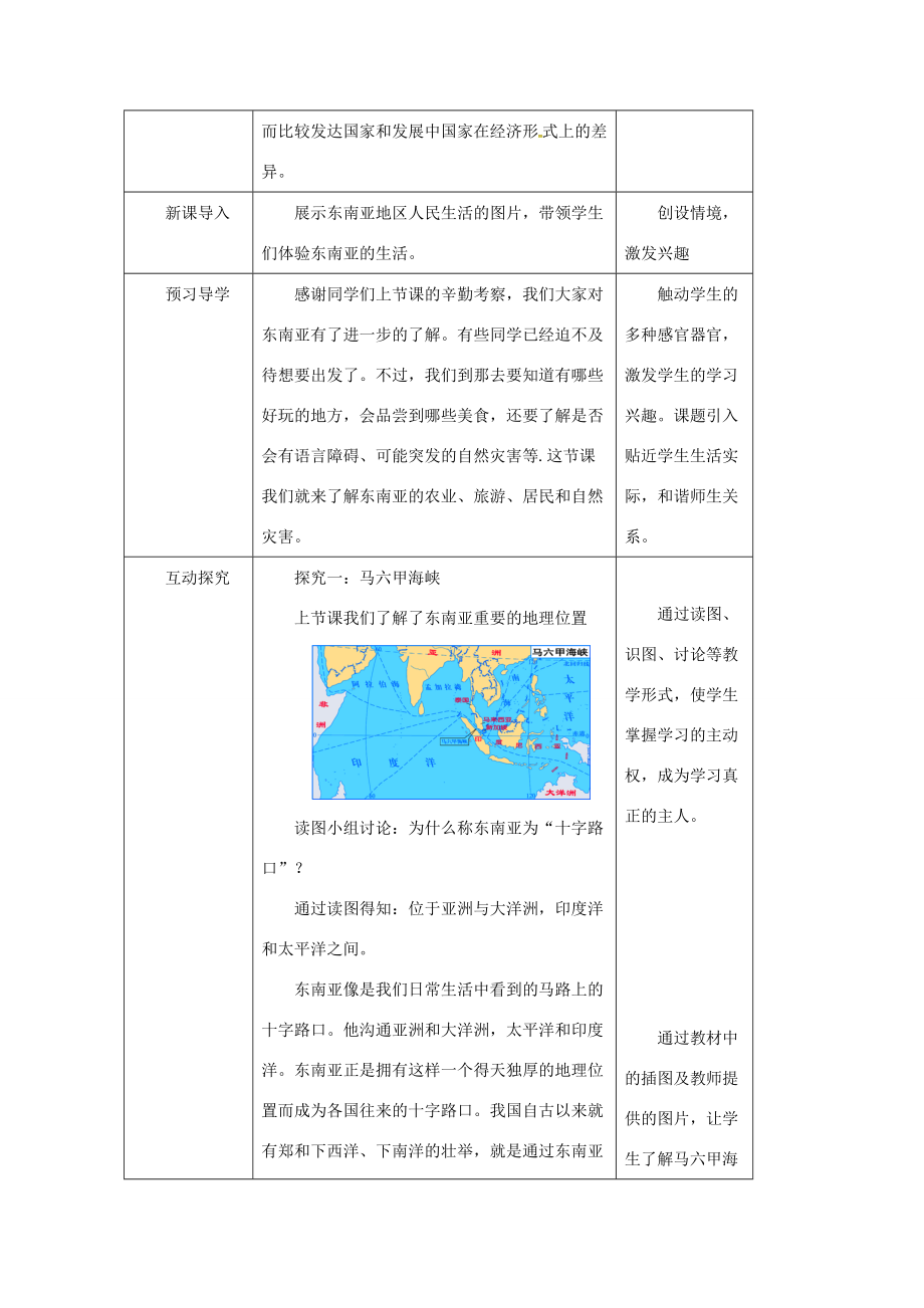 七年级地理下册 7.1 东南亚教案2 （新版）湘教版-（新版）湘教版初中七年级下册地理教案.doc_第2页