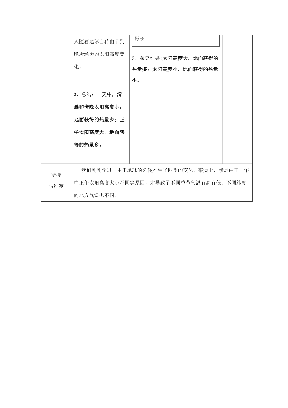 七年级地理上册 第1章 活动课：太阳光直射、斜射对面获得热量的影响教案 （新版）商务星球版-（新版）商务星球版初中七年级上册地理教案.doc_第3页