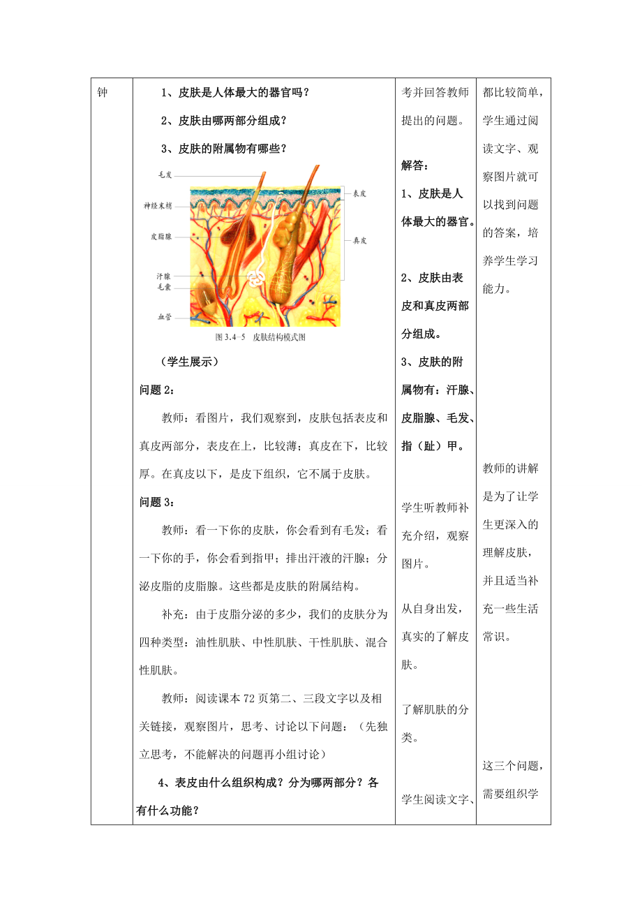 七年级生物下册 第3单元 第4章 第2节 汗液的形成和排出教案2 （新版）济南版.doc_第3页