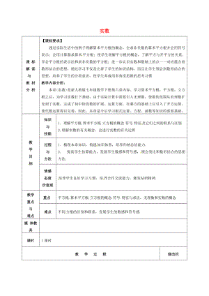 七年级数学下册 第6章 实数复习教案2 （新版）新人教版-（新版）新人教版初中七年级下册数学教案.doc