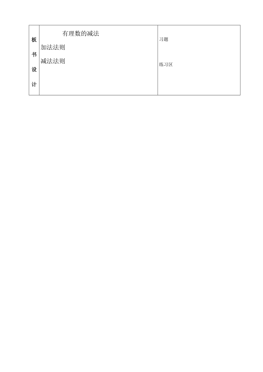 七年级数学上册 第一章 有理数的减法 课程设计 新人教版.doc_第3页