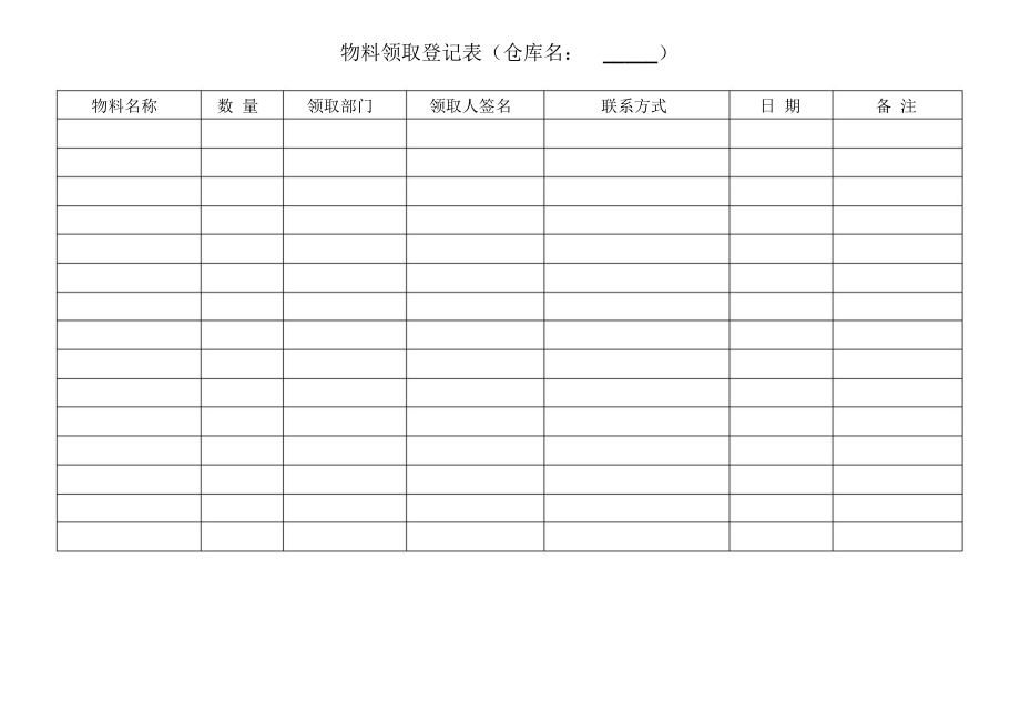 物料领取登记表模板.doc_第1页