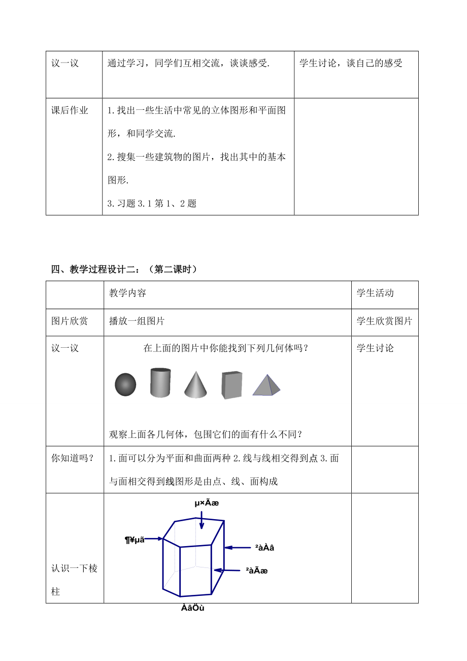 七年级数学 5.1 丰富的图形世界教学设计 苏科版.doc_第2页