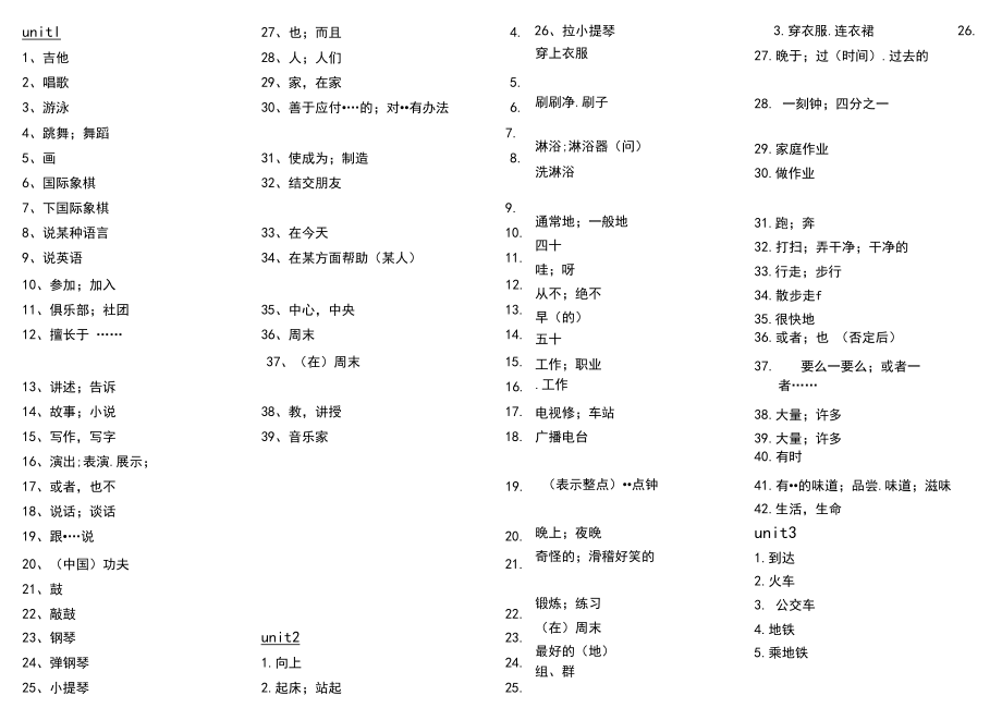 人教版七下英语单词小卷.docx_第1页