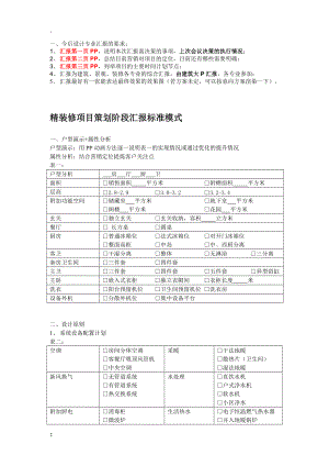 [调研报告]精装修汇报模式.docx