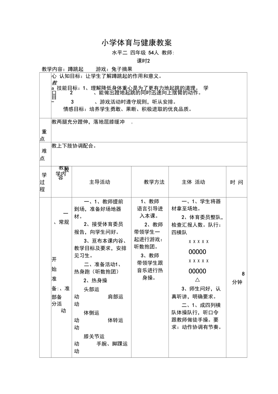 四年级体育教案-蹲跳起全国通用.docx_第2页