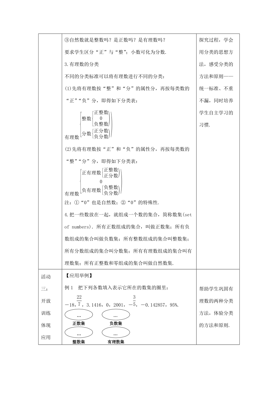 七年级数学上册 第二章 有理数 2.1 正数和负数 2.1.2 有理数教案2 （新版）华东师大版-（新版）华东师大版初中七年级上册数学教案.doc_第3页