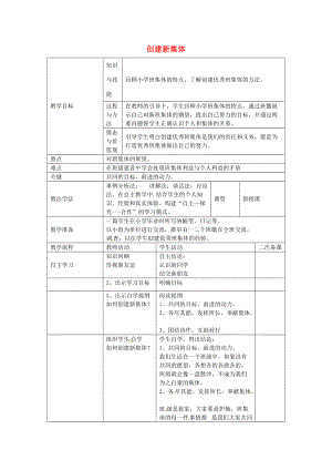 七年级政治上册 第一单元 第一课 第2框 创建新集体教案 新人教版-新人教版初中七年级上册政治教案.doc