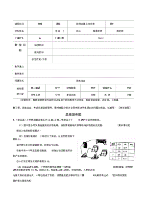 初中物理单表测电阻训练专题.docx