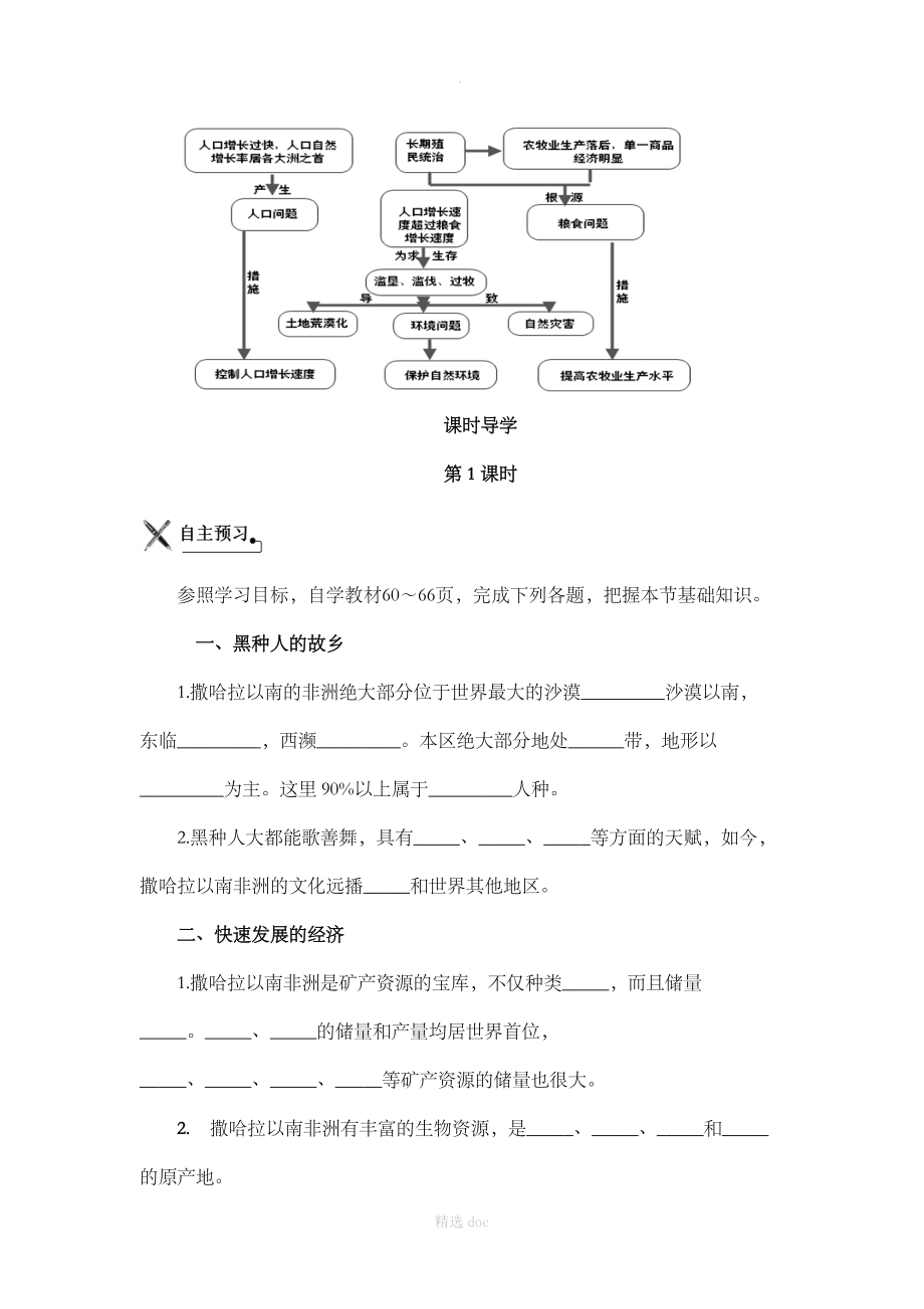 【人教版】地理7年级下册8.3《撒哈拉以南非洲》探究型优质导学案（第1课时）.doc_第2页