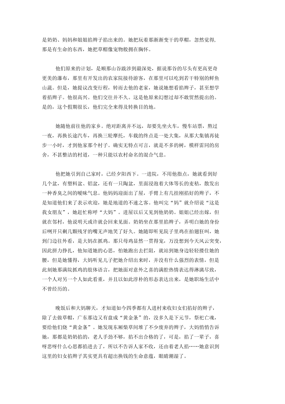 《掐辫子刘心武》阅读答案及解析_0.docx_第2页