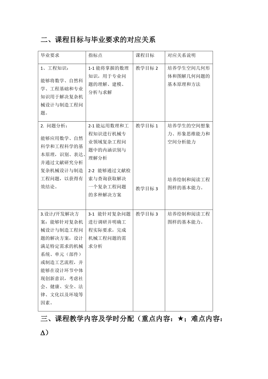 《机械制图一》课程教学大纲.docx_第2页