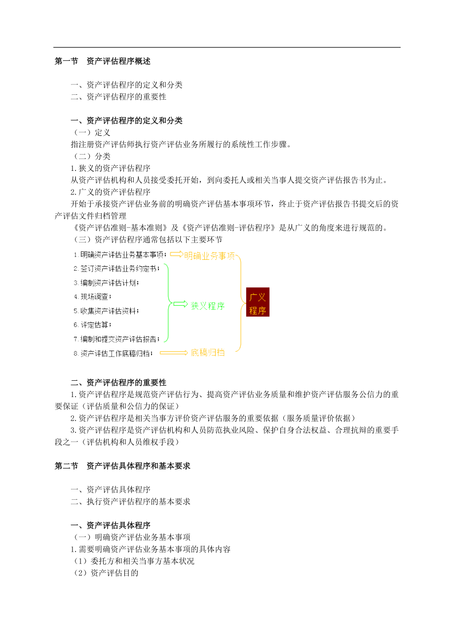 注册资产评估师考试辅导-资产评估第三章资产评估程序讲义14版.doc_第1页