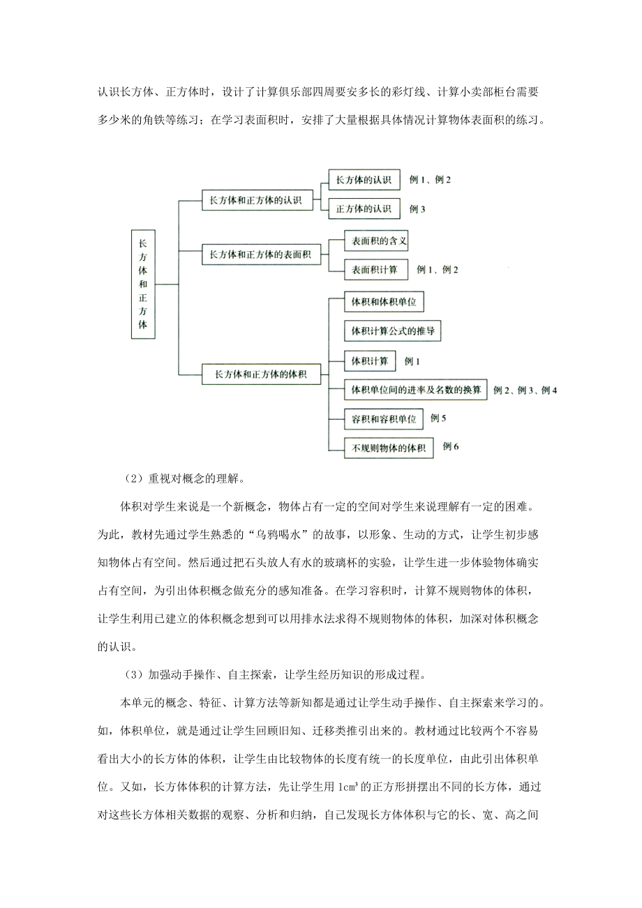 五年级数学下册 3《长方体和正方体》教学分析素材 新人教版 素材.doc_第2页