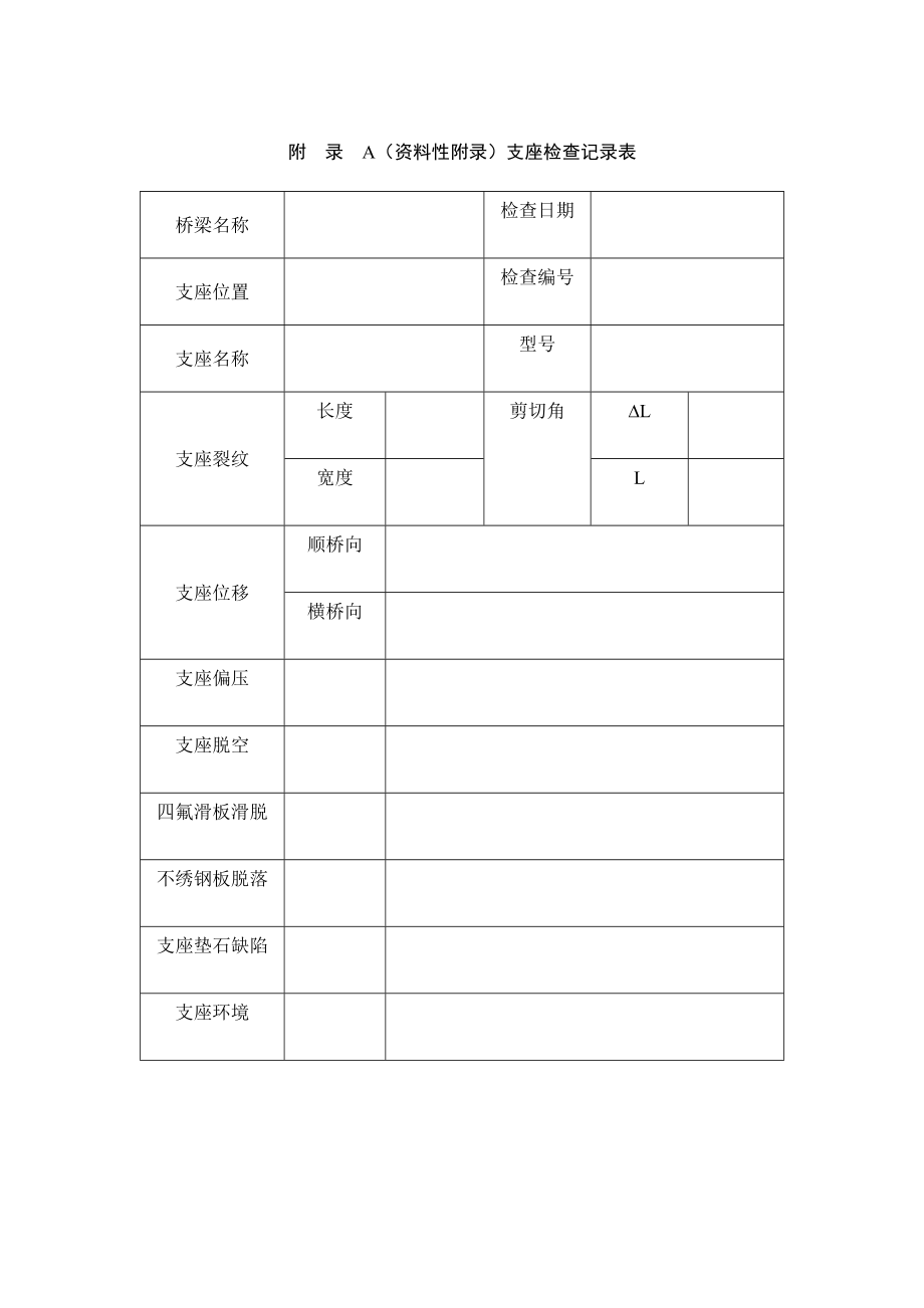 公路桥梁支座检查记录表、无人机桥梁检测示例、桥梁顶升方案、盆式或球形支座拆除、重力浇筑混凝土工艺.docx_第1页