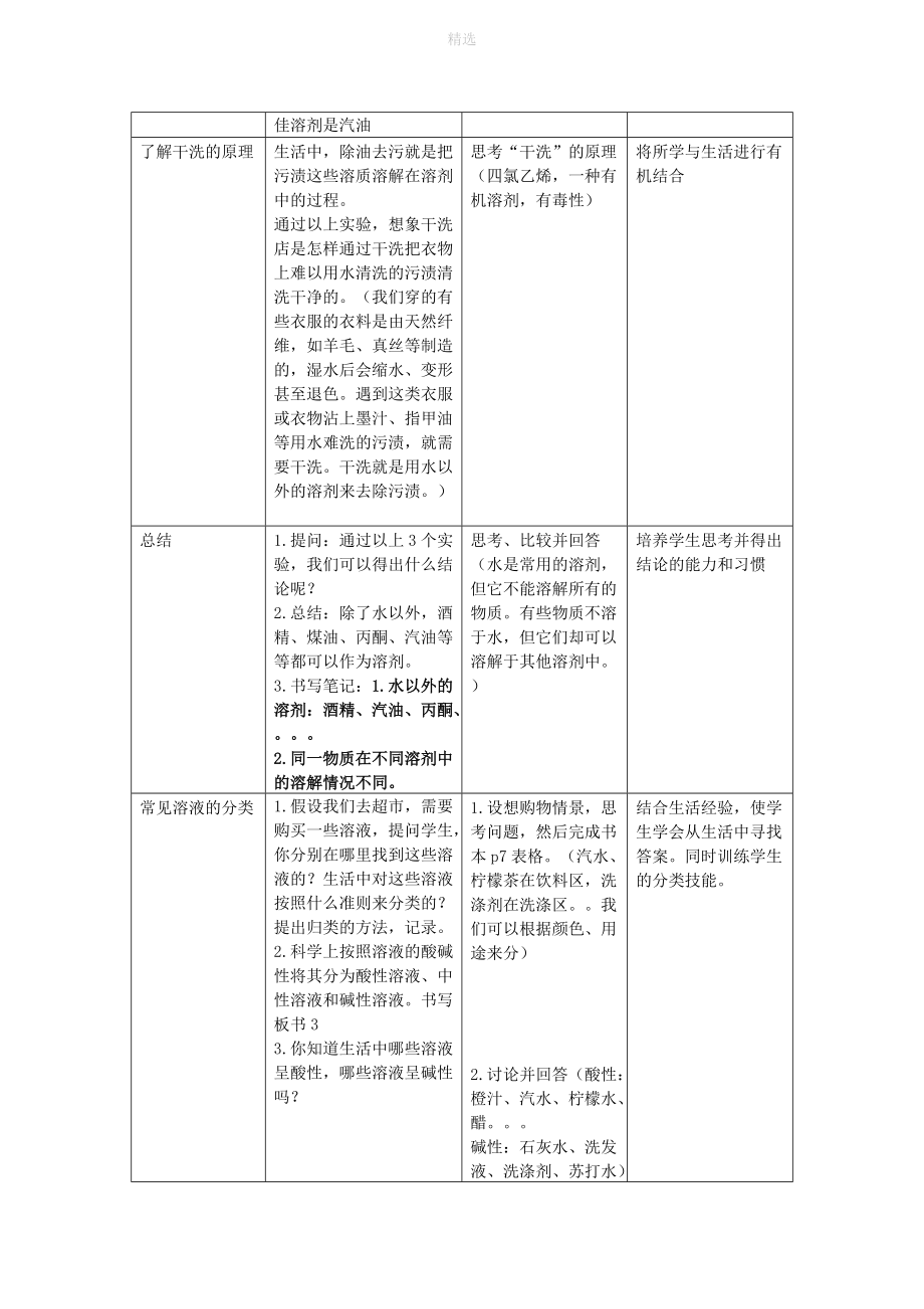 七年级科学上册第8章身边的溶液8.1溶液的形成水以外的溶剂教案设计牛津上海版.doc_第3页