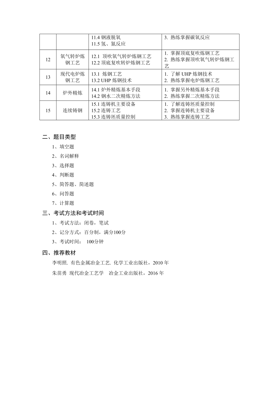 《冶金概论》考试大纲.doc_第2页