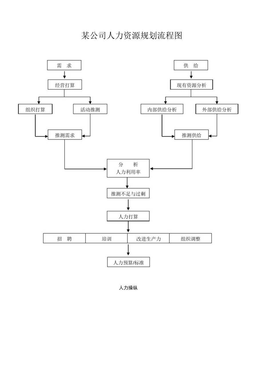 某公司人力资源规划流程图.docx_第1页