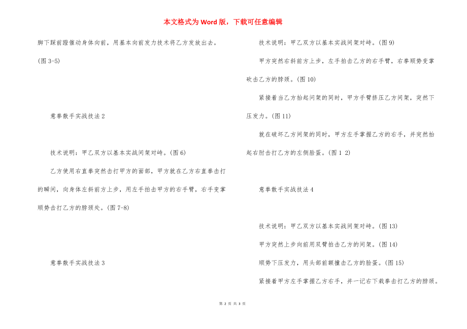 一拳散手【意拳散手实战技法】.docx_第2页