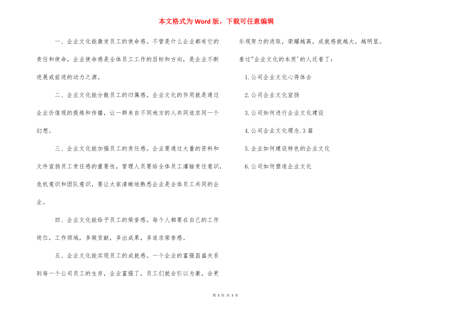 企业文化的本质特征 什么是企业文化企业文化的本质.docx_第3页