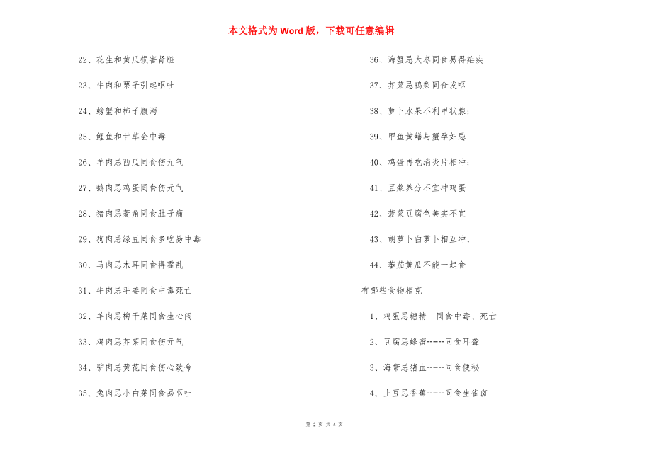 【什么食物相克】 食物相克大全高清图.docx_第2页