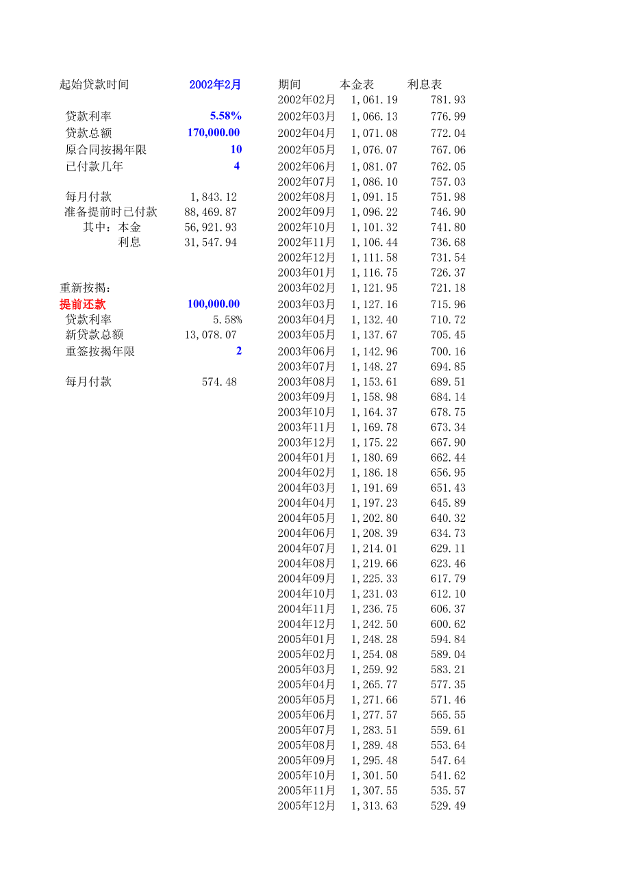 房屋按揭计算表.xls_第3页