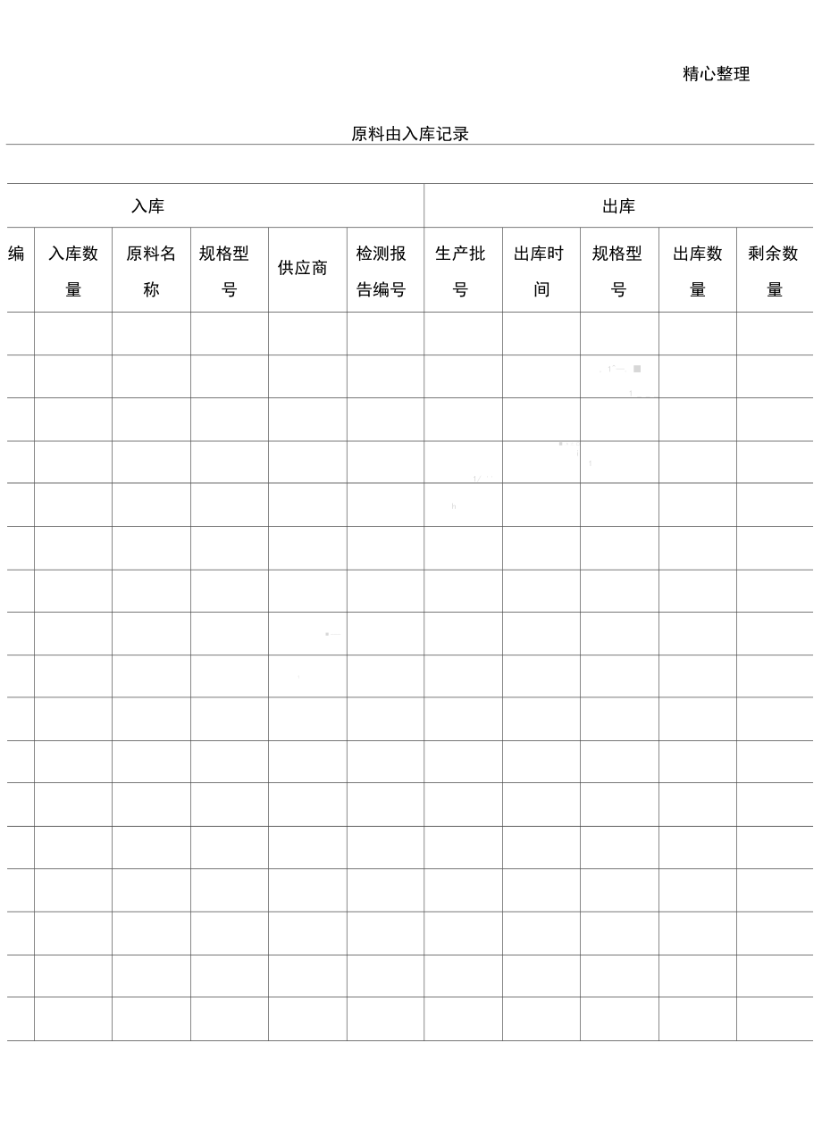 原料出入库等记录表.docx_第1页