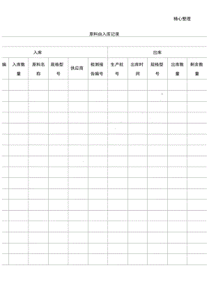 原料出入库等记录表.docx