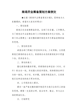 商场开业筹备策划方案例文.docx