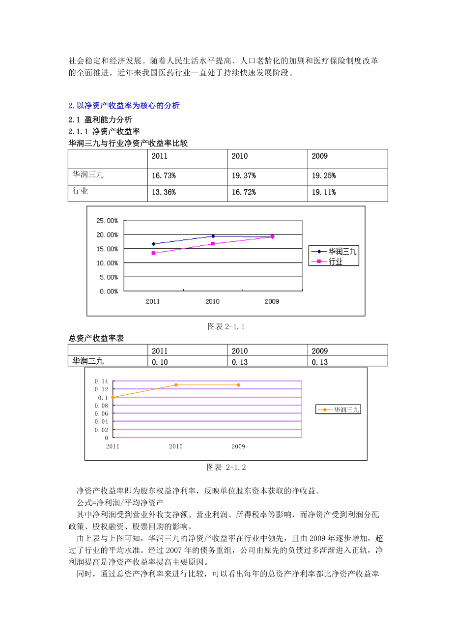 华润三九股份有限公司财务分析报告 叶盈.docx_第2页