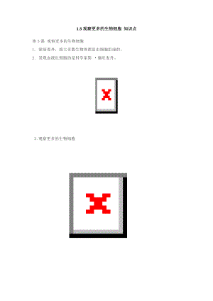 1.5观察更多的生物细胞 知识点.docx
