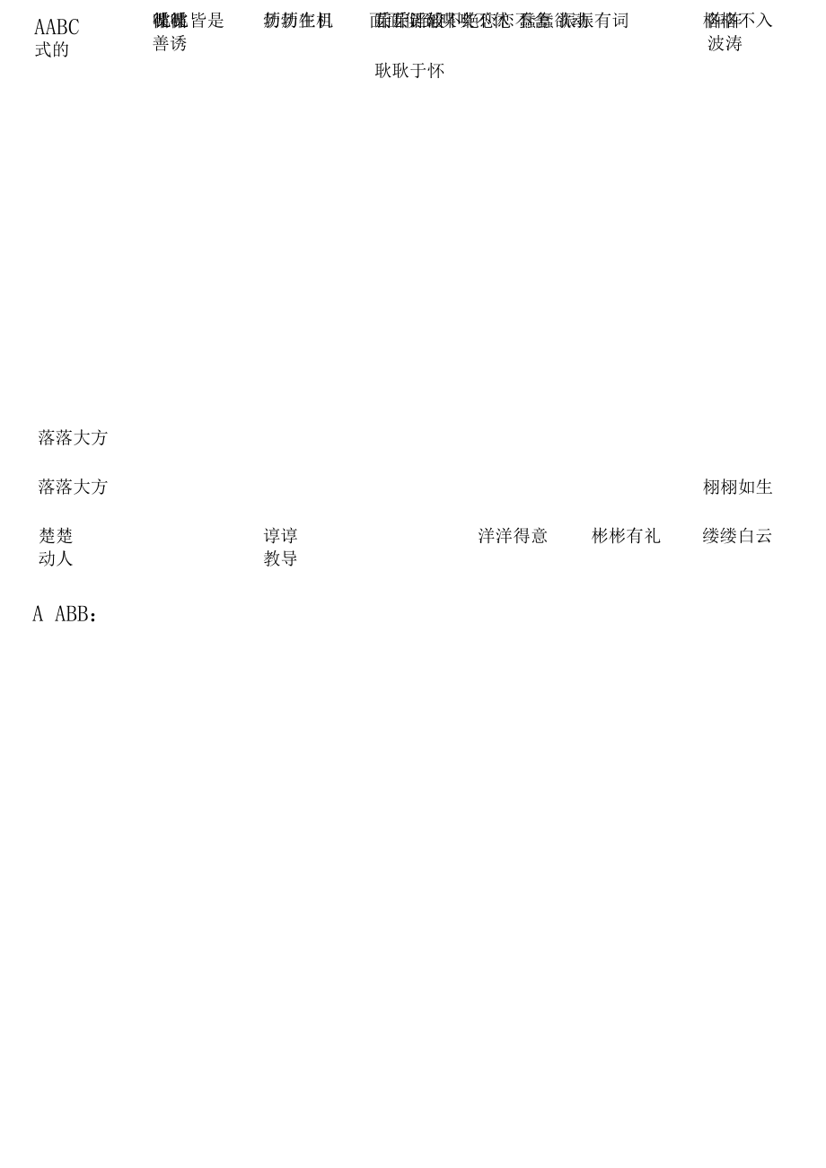 AABB、ABAB、ABCC、AABC、ABAC、ABB、AAB式词语汇编.docx_第3页