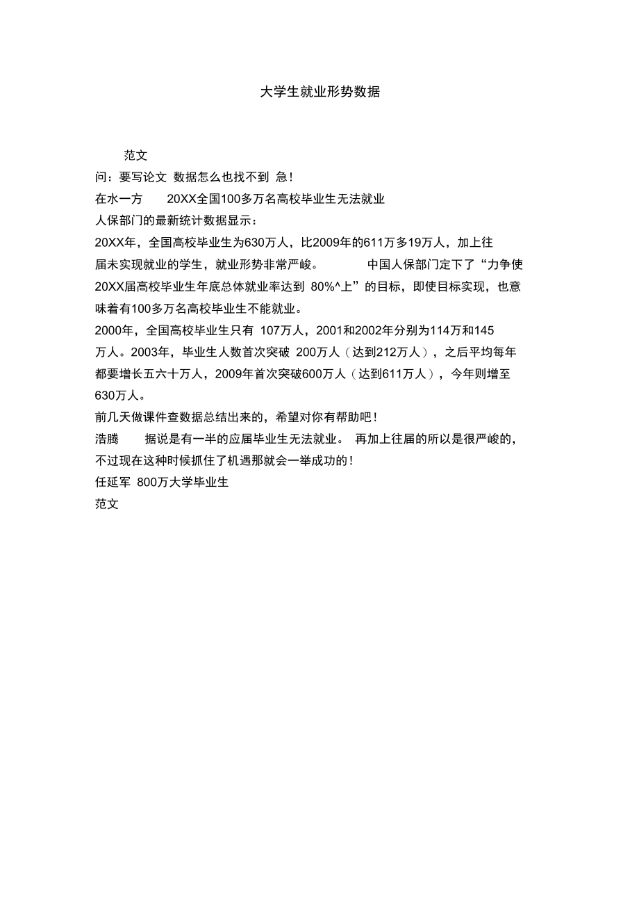 大学生就业形势数据.doc_第1页