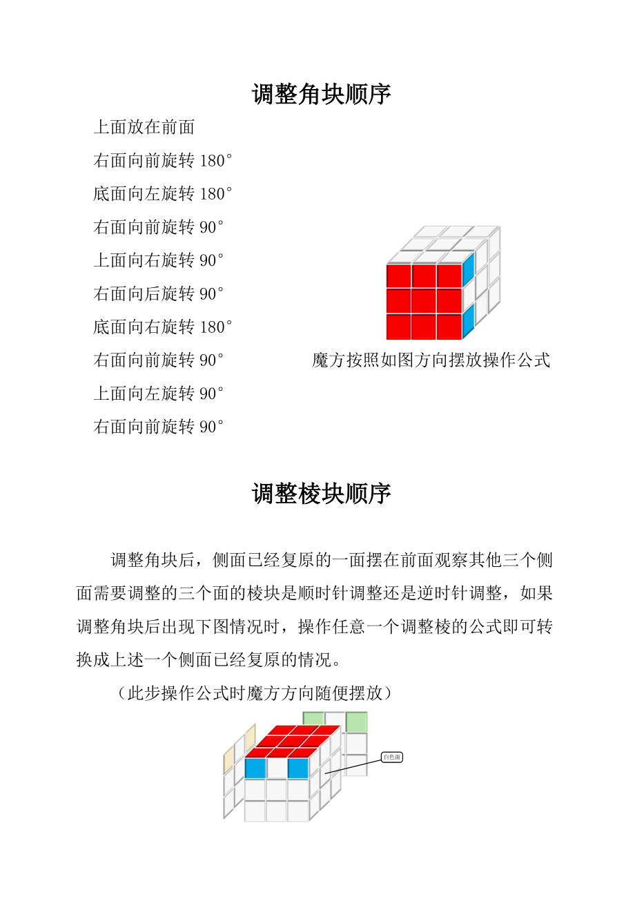 三四阶魔方顶层复原法Word版.docx_第3页