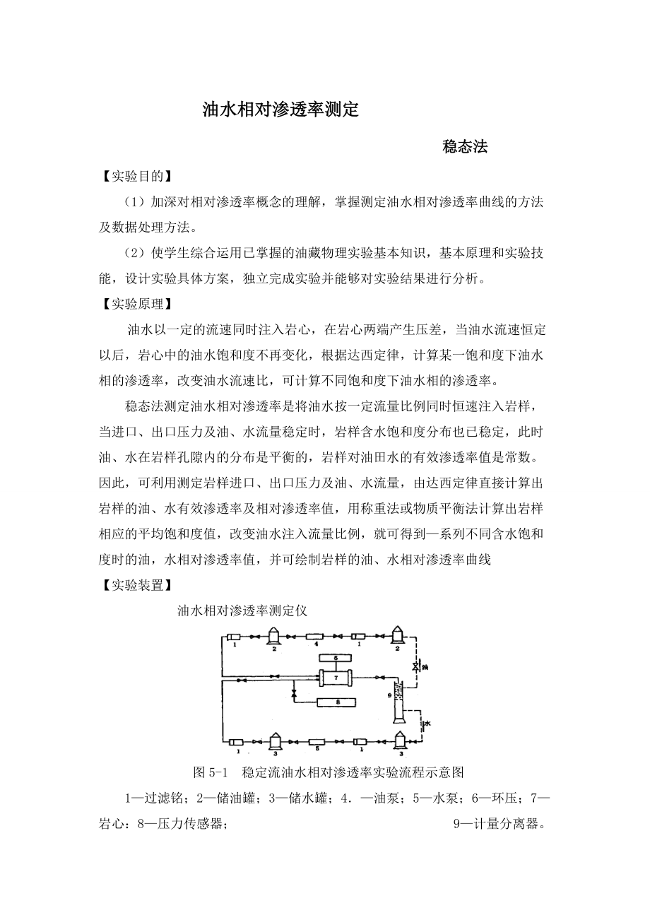 油水相对渗透率测定Word版.doc_第1页